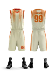 Turuncu V Yaka Basketbol Forması - B01