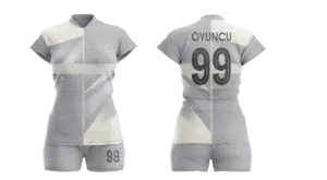 Gri Kadın Voleybol Forması - V01