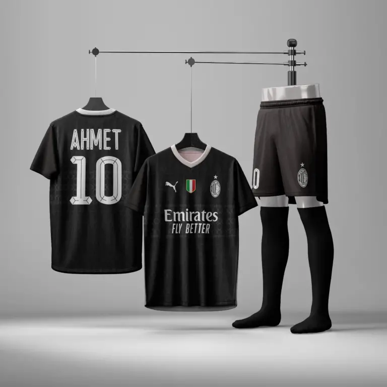 MİL SİYAH Halı Saha Forması - F39